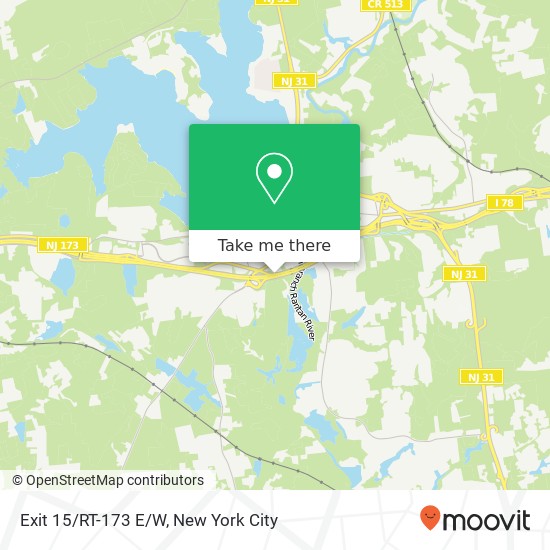 Mapa de Exit 15/RT-173 E/W