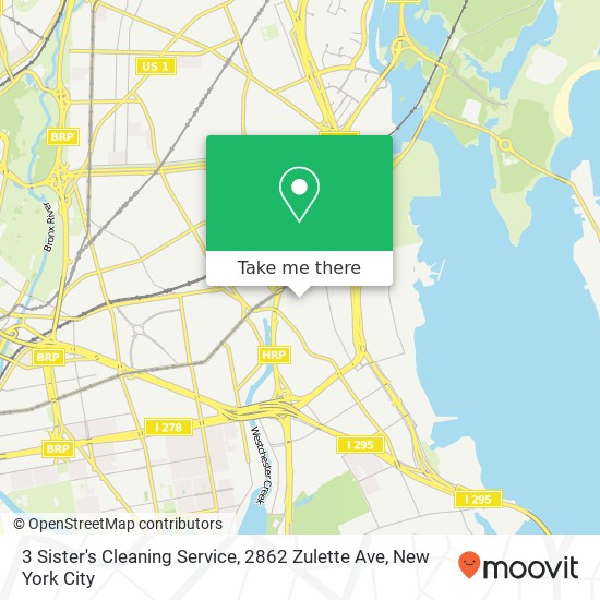 Mapa de 3 Sister's Cleaning Service, 2862 Zulette Ave
