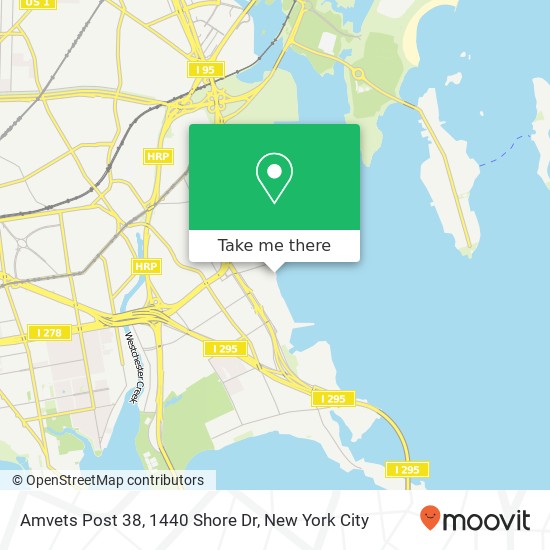 Amvets Post 38, 1440 Shore Dr map