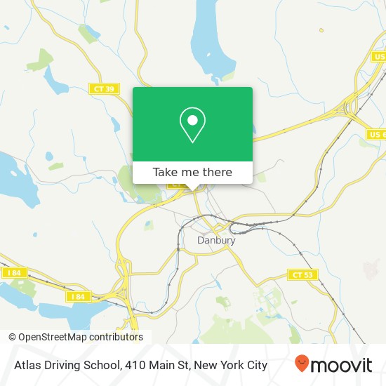 Mapa de Atlas Driving School, 410 Main St