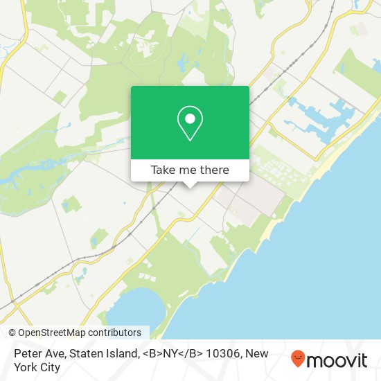 Peter Ave, Staten Island, <B>NY< / B> 10306 map