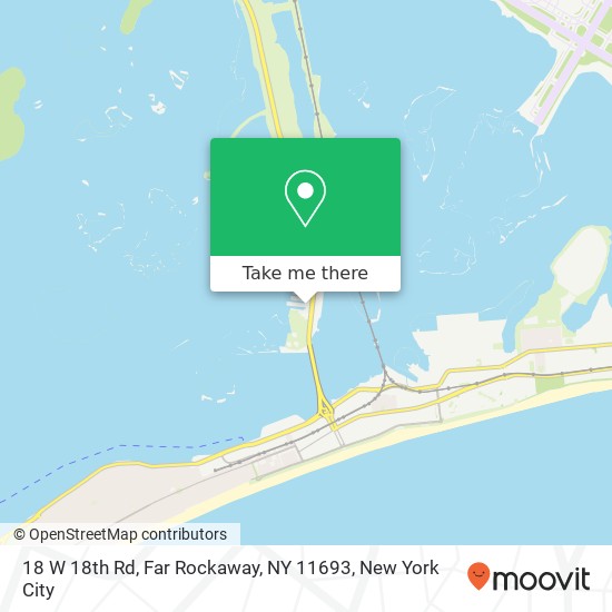 Mapa de 18 W 18th Rd, Far Rockaway, NY 11693