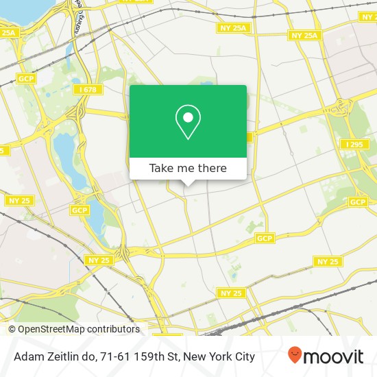 Mapa de Adam Zeitlin do, 71-61 159th St