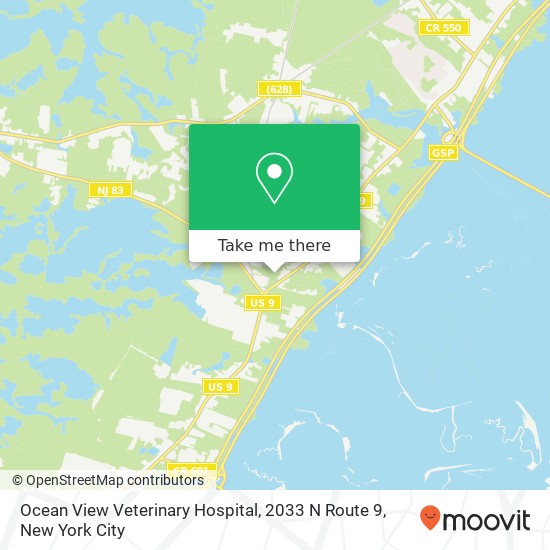 Ocean View Veterinary Hospital, 2033 N Route 9 map
