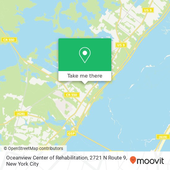 Oceanview Center of Rehabilitation, 2721 N Route 9 map