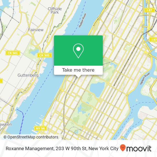 Roxanne Management, 203 W 90th St map