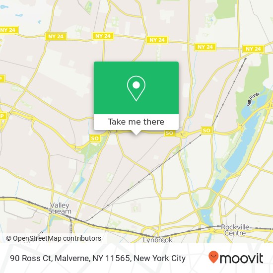 90 Ross Ct, Malverne, NY 11565 map