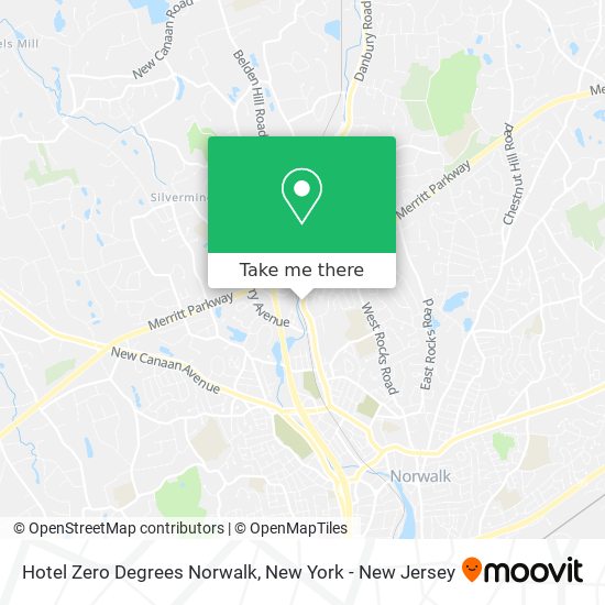 Mapa de Hotel Zero Degrees Norwalk