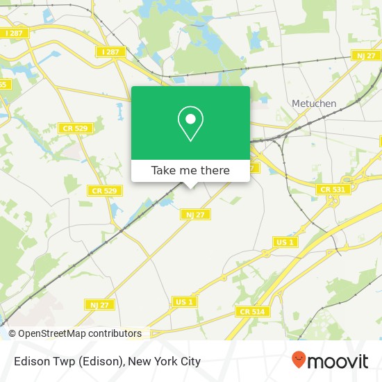 Mapa de Edison Twp