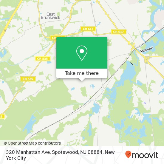 Mapa de 320 Manhattan Ave, Spotswood, NJ 08884