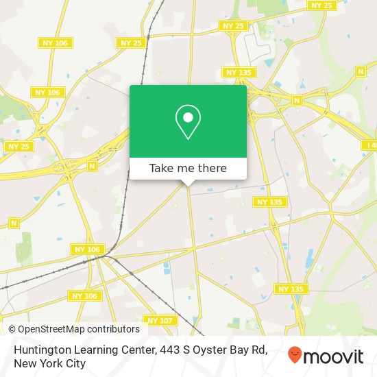 Mapa de Huntington Learning Center, 443 S Oyster Bay Rd