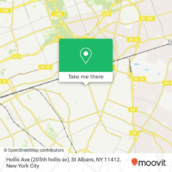 Mapa de Hollis Ave (205th hollis av), St Albans, NY 11412