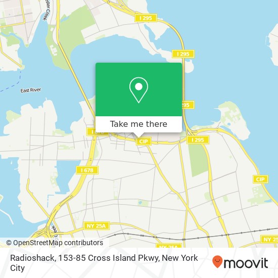 Mapa de Radioshack, 153-85 Cross Island Pkwy