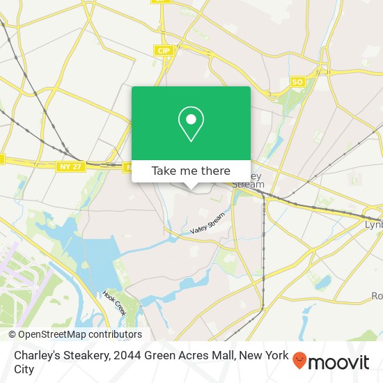 Mapa de Charley's Steakery, 2044 Green Acres Mall