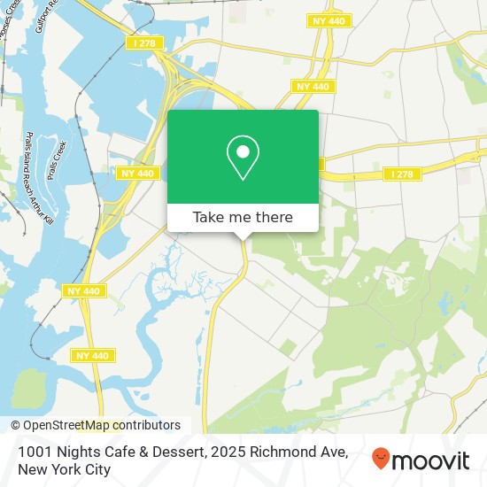 Mapa de 1001 Nights Cafe & Dessert, 2025 Richmond Ave