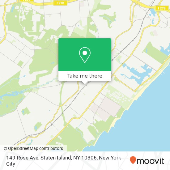 Mapa de 149 Rose Ave, Staten Island, NY 10306