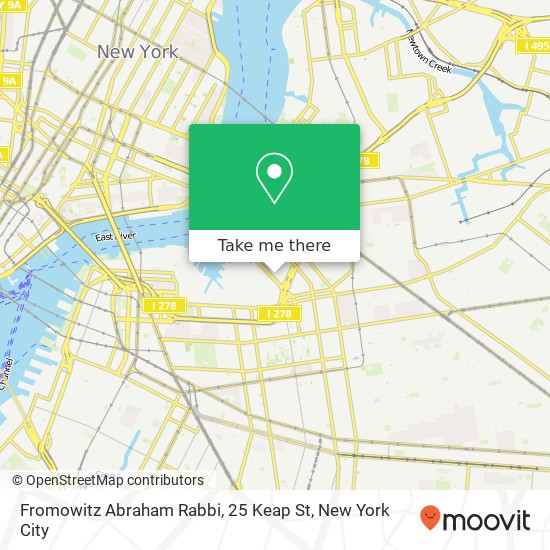 Mapa de Fromowitz Abraham Rabbi, 25 Keap St