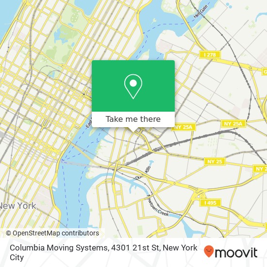 Mapa de Columbia Moving Systems, 4301 21st St