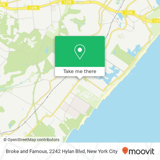 Broke and Famous, 2242 Hylan Blvd map