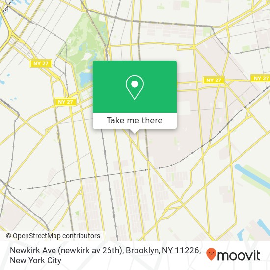 Mapa de Newkirk Ave (newkirk av 26th), Brooklyn, NY 11226