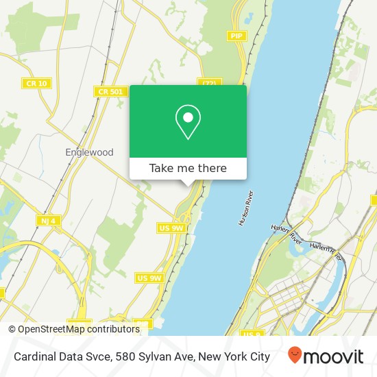 Mapa de Cardinal Data Svce, 580 Sylvan Ave