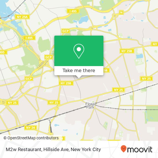 Mapa de M2w Restaurant, Hillside Ave
