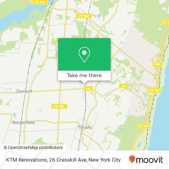 Mapa de KTM Renovations, 26 Cresskill Ave