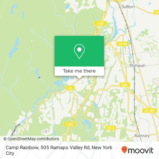 Camp Rainbow, 505 Ramapo Valley Rd map