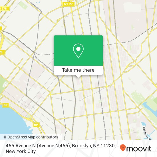 Mapa de 465 Avenue N (Avenue N,465), Brooklyn, NY 11230