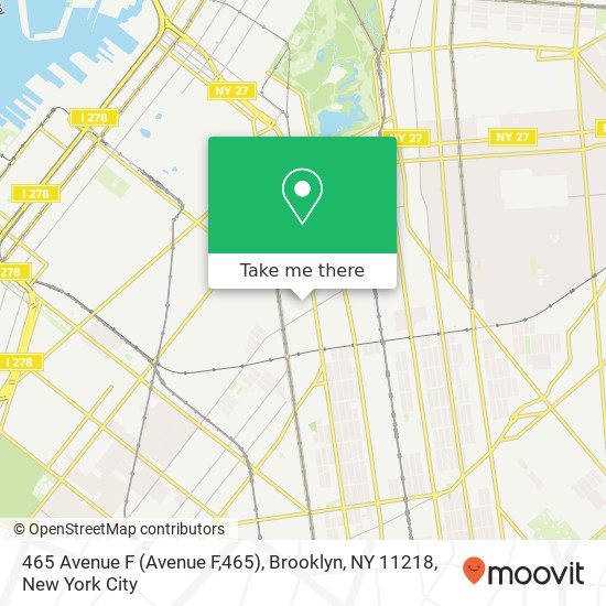 465 Avenue F (Avenue F,465), Brooklyn, NY 11218 map