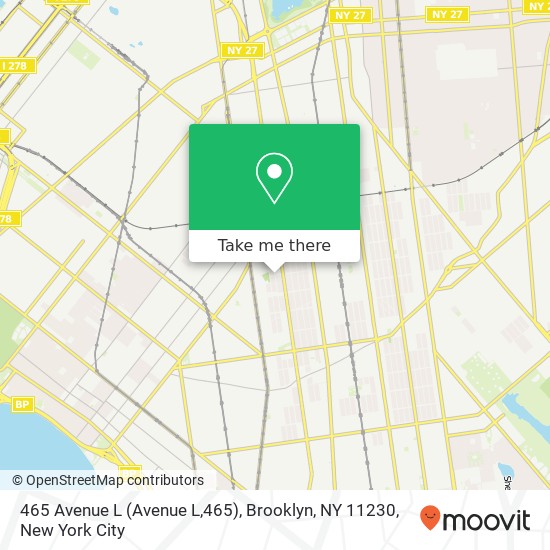 Mapa de 465 Avenue L (Avenue L,465), Brooklyn, NY 11230