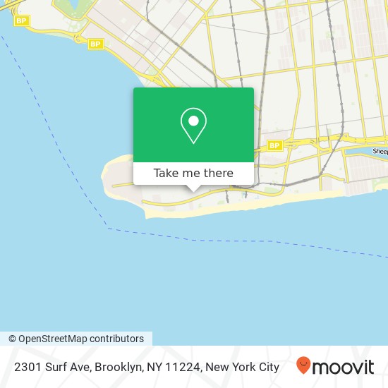 Mapa de 2301 Surf Ave, Brooklyn, NY 11224
