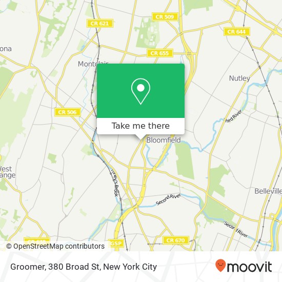 Mapa de Groomer, 380 Broad St