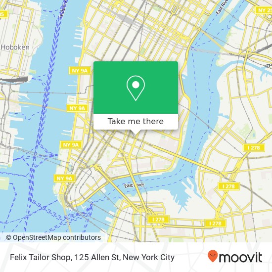 Mapa de Felix Tailor Shop, 125 Allen St