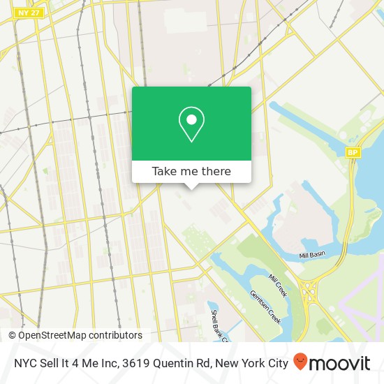 Mapa de NYC Sell It 4 Me Inc, 3619 Quentin Rd