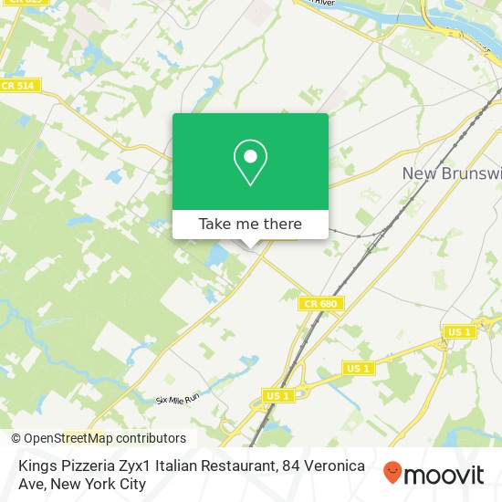 Mapa de Kings Pizzeria Zyx1 Italian Restaurant, 84 Veronica Ave