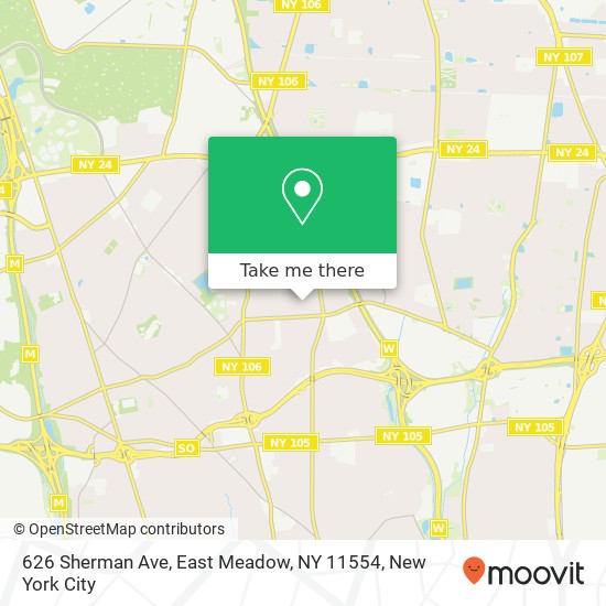626 Sherman Ave, East Meadow, NY 11554 map
