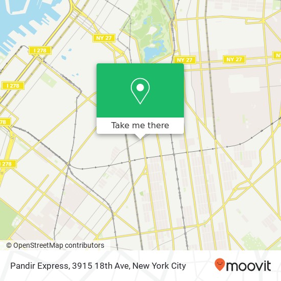 Pandir Express, 3915 18th Ave map