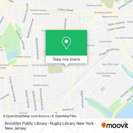 Mapa de Brooklyn Public Library - Rugby Library