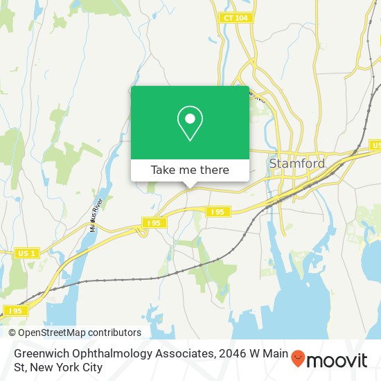 Mapa de Greenwich Ophthalmology Associates, 2046 W Main St