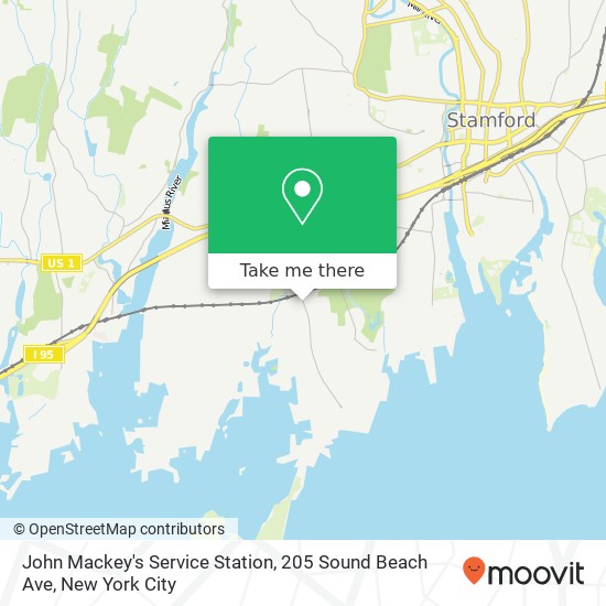John Mackey's Service Station, 205 Sound Beach Ave map
