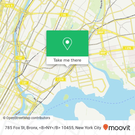 Mapa de 785 Fox St, Bronx, <B>NY< / B> 10455
