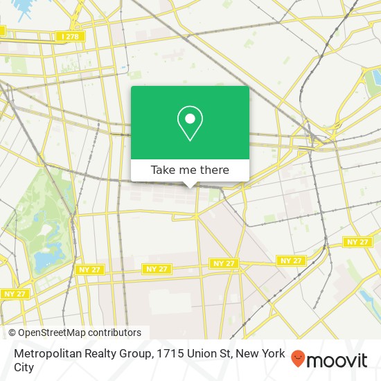 Mapa de Metropolitan Realty Group, 1715 Union St