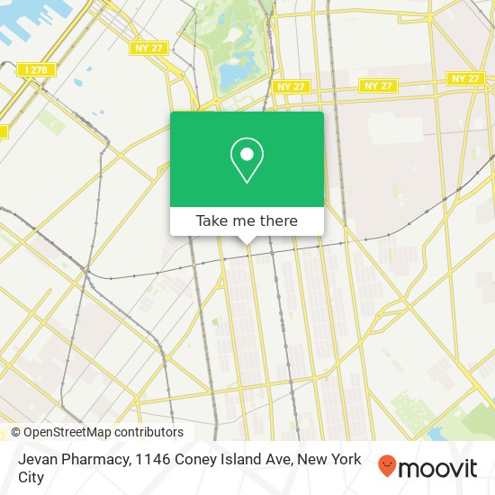 Jevan Pharmacy, 1146 Coney Island Ave map