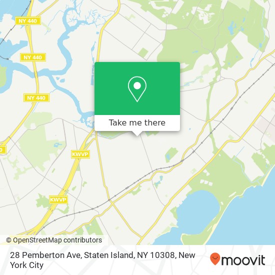 Mapa de 28 Pemberton Ave, Staten Island, NY 10308