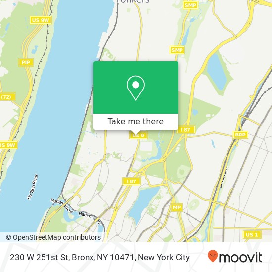 Mapa de 230 W 251st St, Bronx, NY 10471