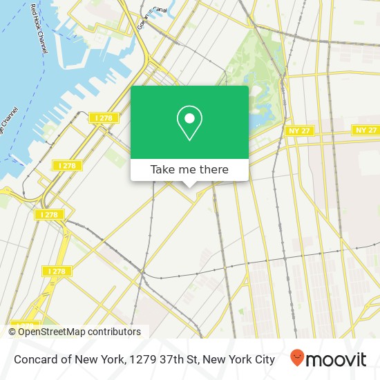 Mapa de Concard of New York, 1279 37th St