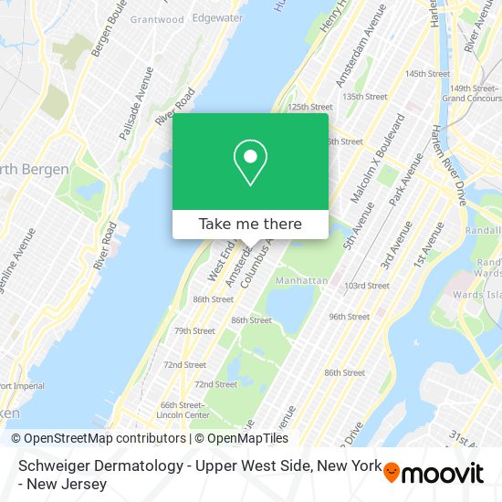 Schweiger Dermatology - Upper West Side map