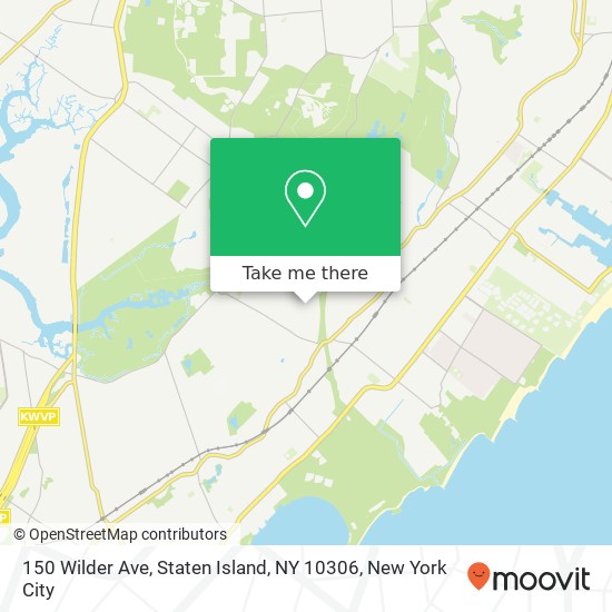 Mapa de 150 Wilder Ave, Staten Island, NY 10306