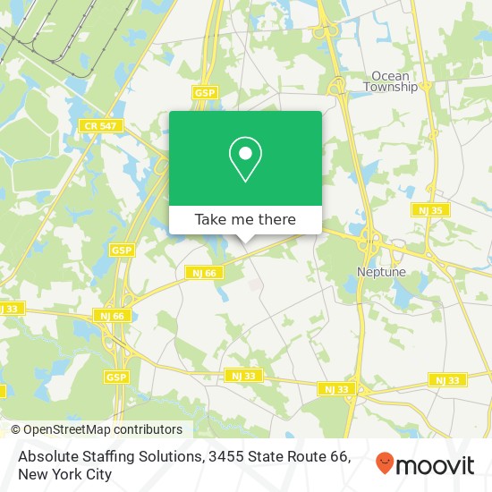 Absolute Staffing Solutions, 3455 State Route 66 map
